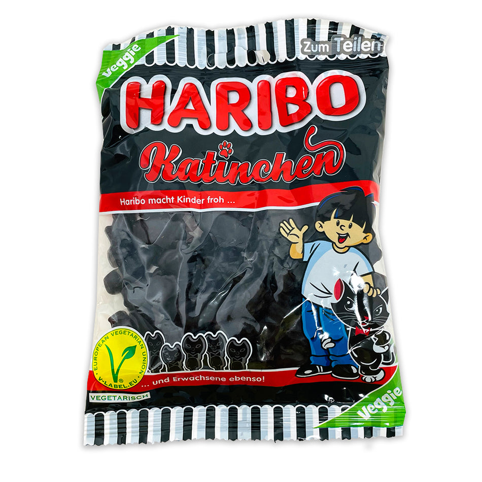 Haribo Katinchen (Licorice Cats) - 175g, Haribo Katinchen, licorice cats, chewy licorice, candy funhouse, sweet treats