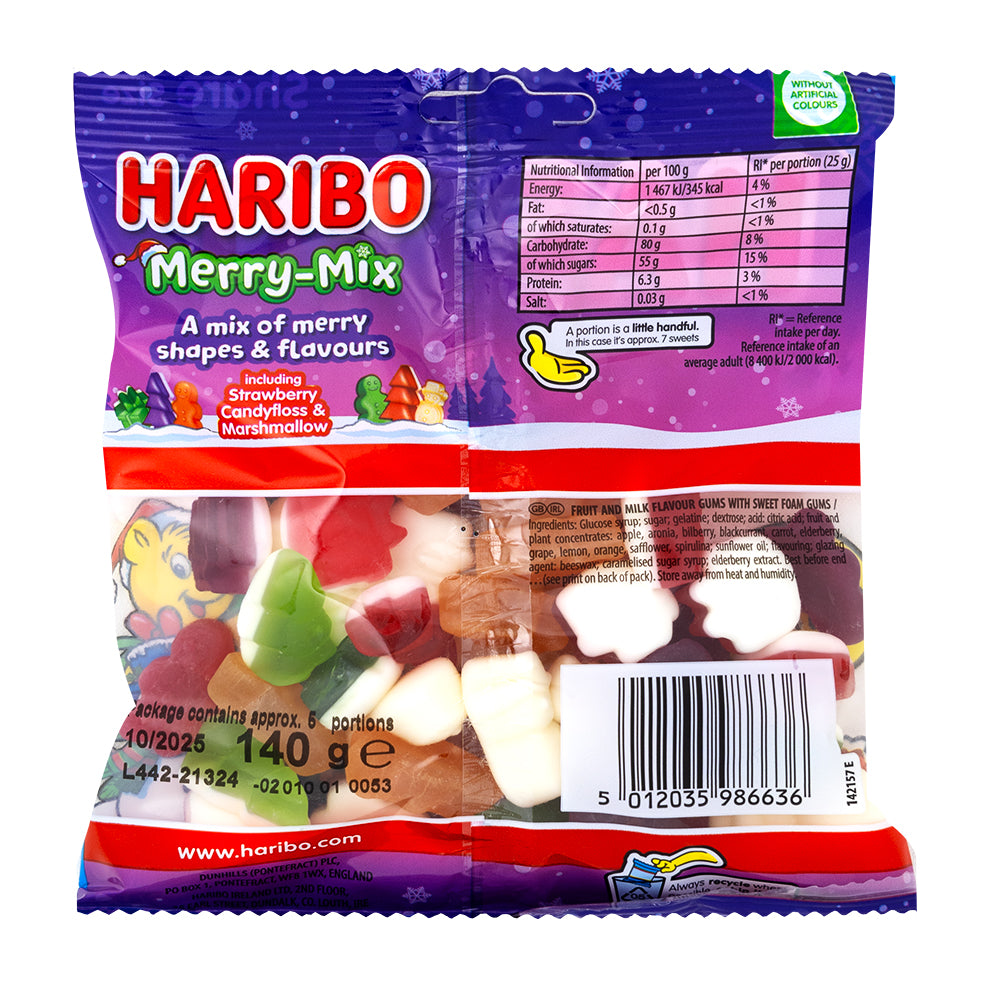 Haribo Merry Mix (UK) - 140g  Nutrition Facts Ingredients
