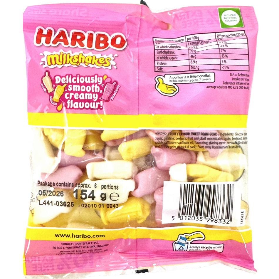 Haribo Milkshakes UK - 140g