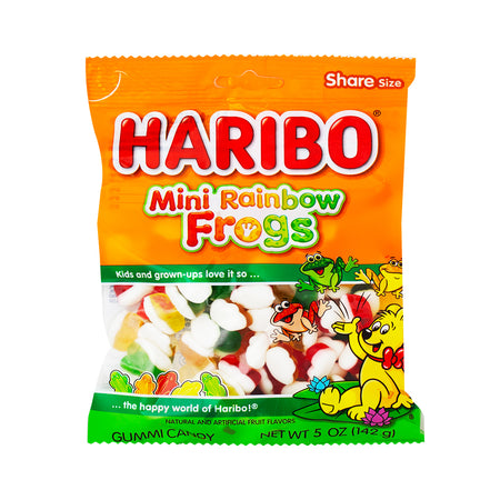 Haribo Mini Rainbow Frogs Gummi Candy-5 oz.