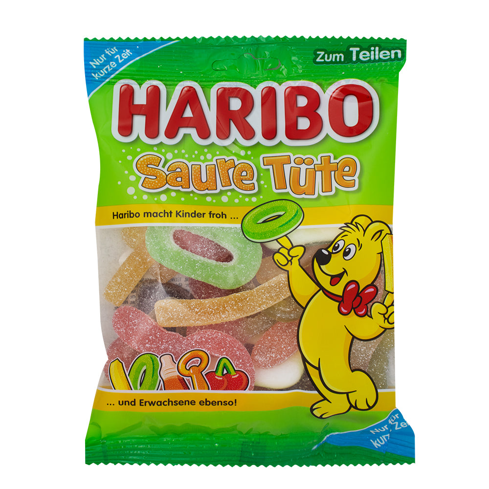 Haribo Sour Tute Gummies (Germany) -175g - Haribo Gummies from Germany