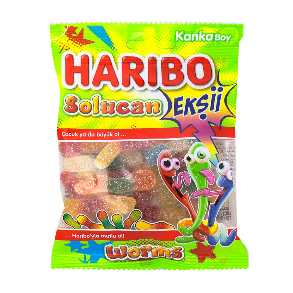 Haribo Halal Solucan Fizz Sour Worms - 70g