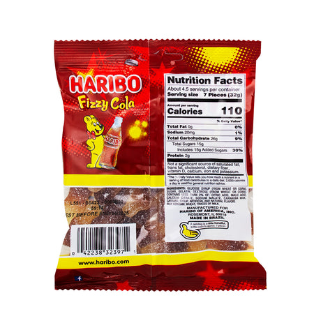 Haribo Fizzy Cola - 5oz  Nutrition Facts Ingredients