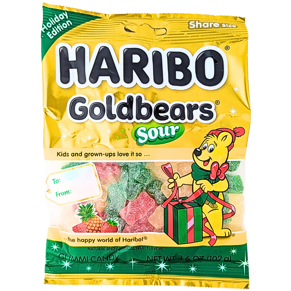 Haribo Sour Goldbears Holiday Edition - 4oz