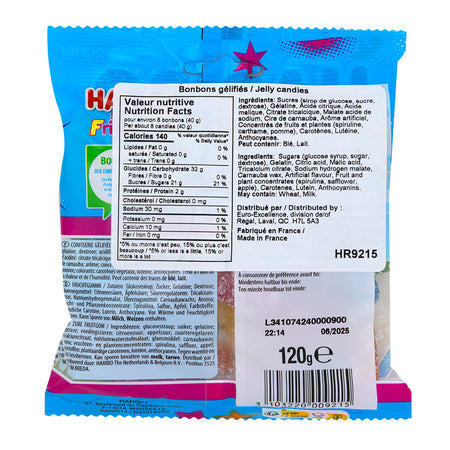 Haribo Super Fries Pik - 120g  Nutrition Facts Ingredients
