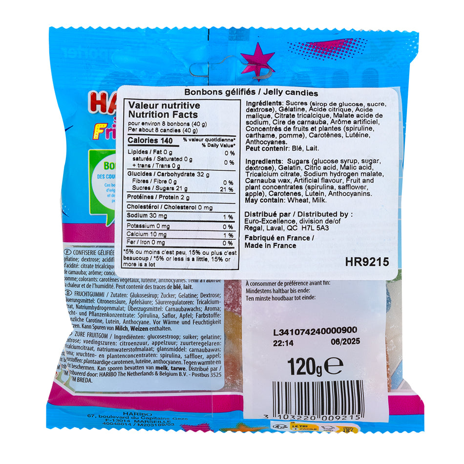 Haribo Super Fries Pik - 120g  Nutrition Facts Ingredients
