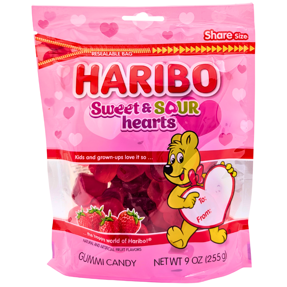 Haribo Sweet and Sour Hearts - 9oz