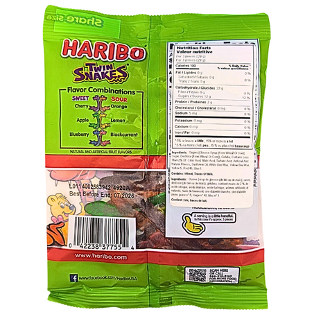 Haribo Twin Snakes - 5oz