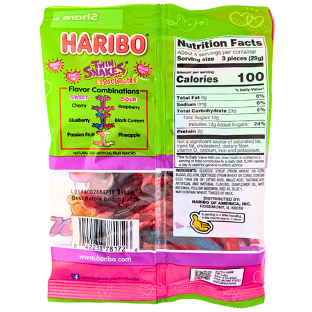 Haribo Twin Snakes Valentines - 4oz