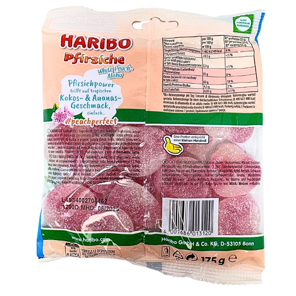 Haribo White Peach Aloha (Germany) - 175g