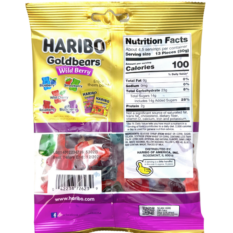 Haribo Goldbears Wild Berry - 5oz