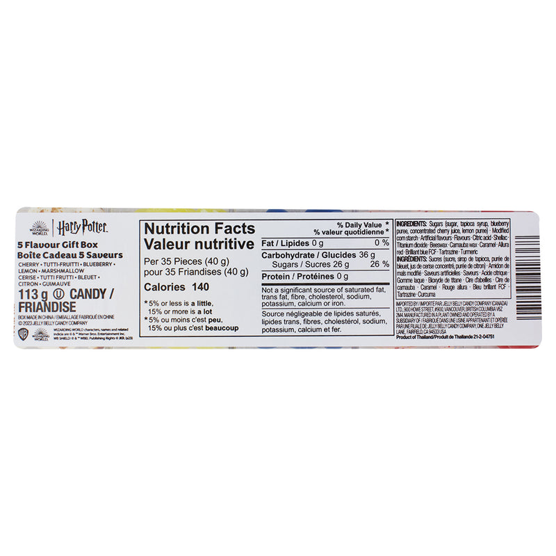 Harry Potter 5 Flavour Gift Box - 113g Nutrition Facts Ingredients