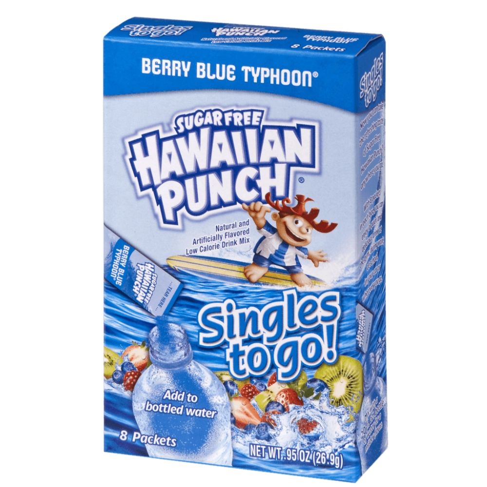 Hawaiian Punch Berry Blue Typhoon Singles To Go Drink Mix - 26.9g