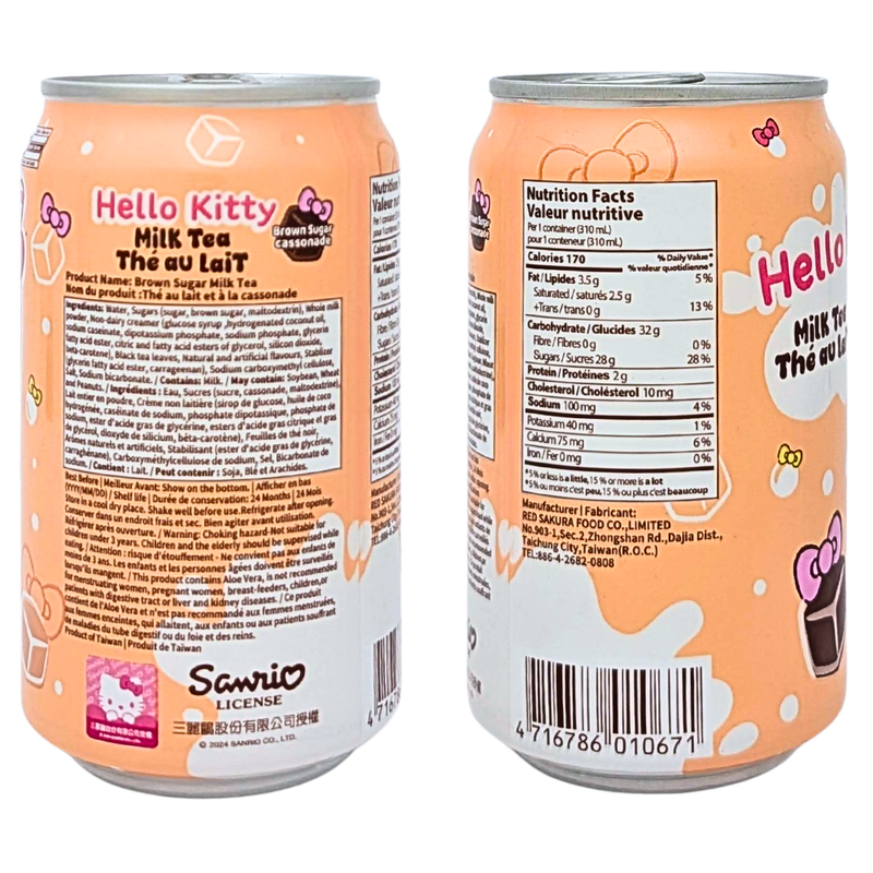 Hello Kitty Milk Tea Brown Sugar - 310mL