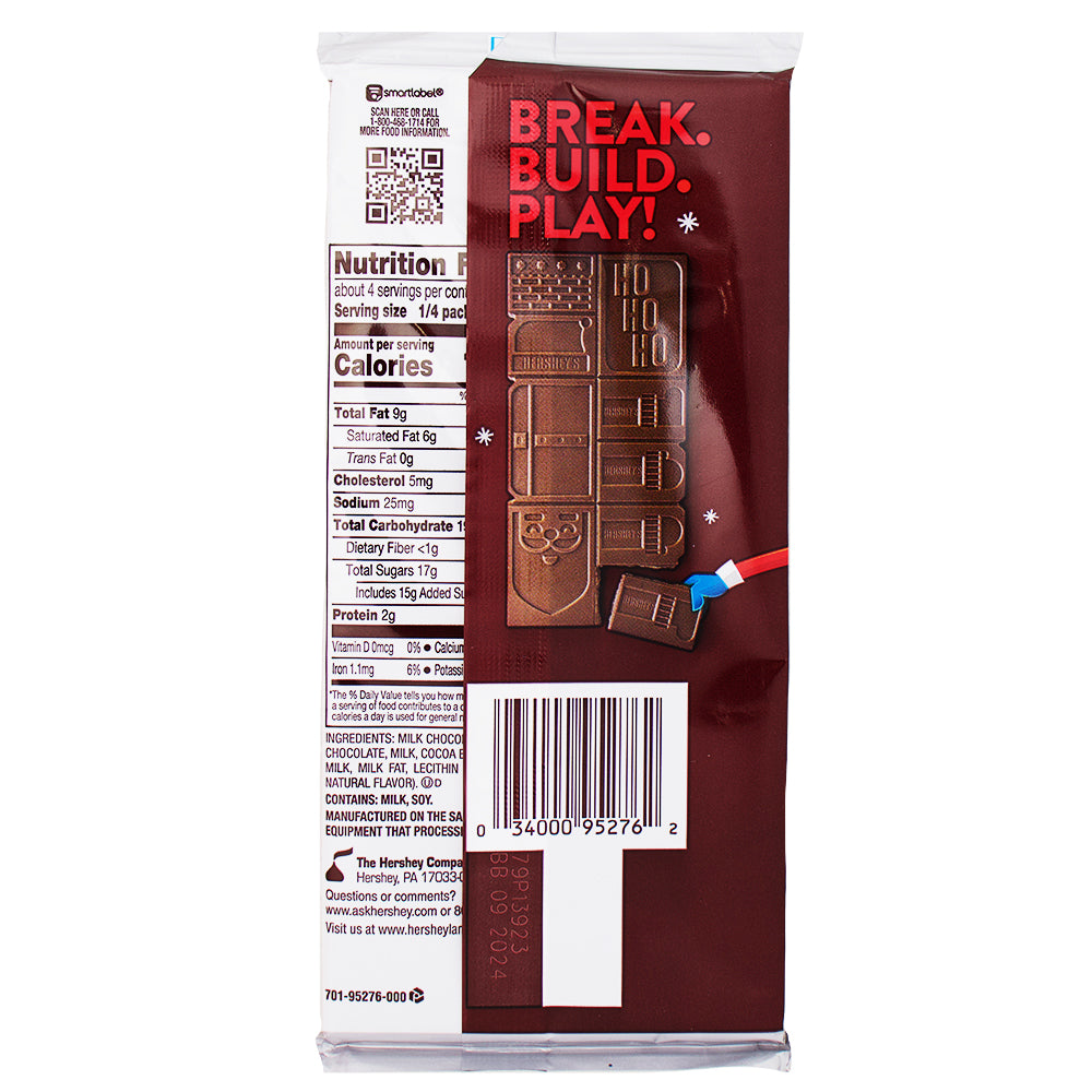 Hershey's Build-a-Santa Milk Chocolate Bar - 4.32oz Nutrition Facts Ingredients