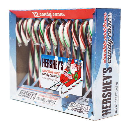 Hershey's Chocolate Mint Flavoured Candy Canes 12ct - 5.28oz Nutrition Facts Ingredients