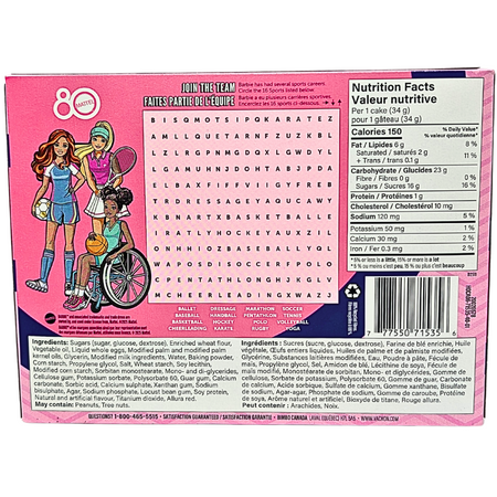 Hostess Barbie Vanilla Cupcakes 6 Pack - 206g