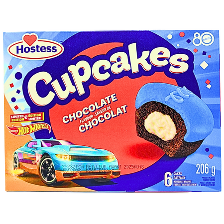 Hostess Hot Wheels Chocolate Cupcakes 6 Pack - 206g