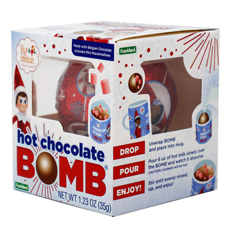 Frankford Elf on the Shelf Hot Chocolate Bomb - 1.23oz - Elf on the Shelf Hot Chocolate Bomb - Christmas Cocoa Delight - Festive Hot Chocolate Experience - Holiday Drink Treat - Unique Christmas Sweets  - Christmas Candy Fun - christmas candy - christmas treats