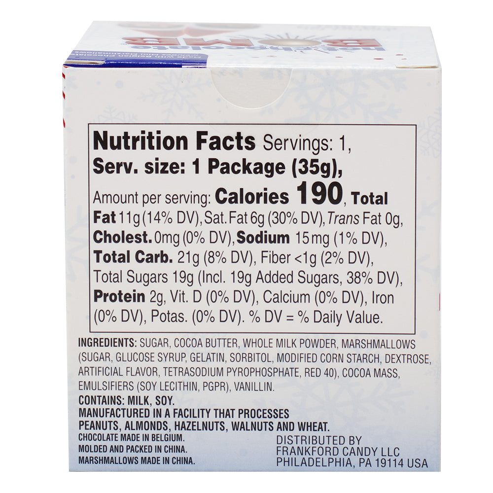 Frankford Elf on the Shelf Hot Chocolate Bomb - 1.23oz Nutrition Facts Ingredients - Elf on the Shelf Hot Chocolate Bomb - Christmas Cocoa Delight - Festive Hot Chocolate Experience - Holiday Drink Treat - Unique Christmas Sweets  - Christmas Candy Fun - christmas candy - christmas treats