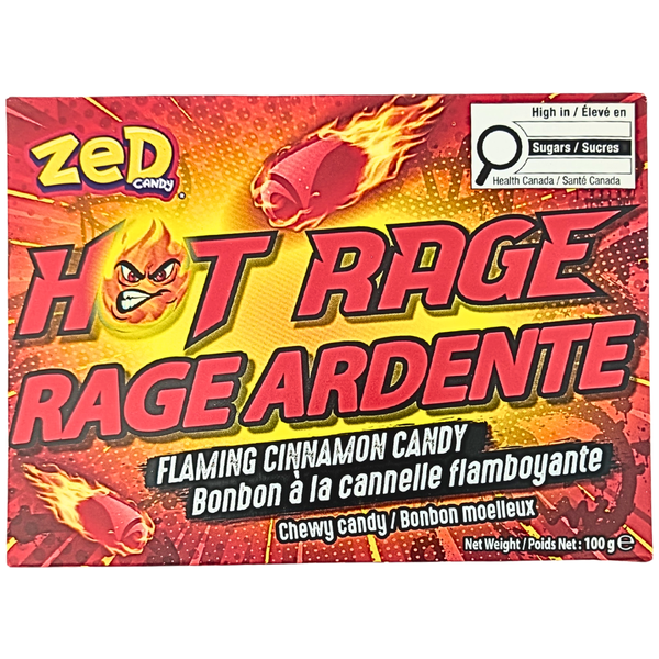 Hot Rage Flaming Cinnamon Candy - 100g | Candy Funhouse US