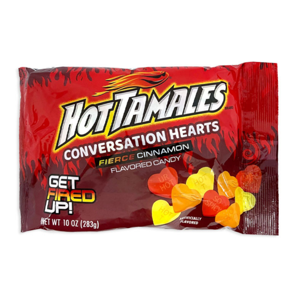 Hot Tamales Conversation Hearts - 10oz