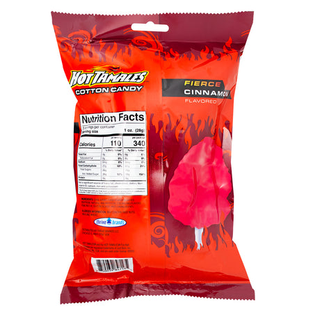 Hot Tamales Cotton Candy - 3oz  Nutrition Facts Ingredients