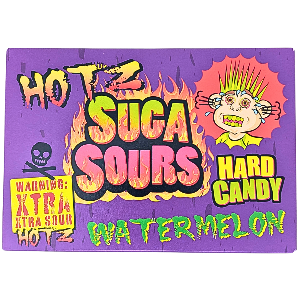 Hotz Suga Sours Watermelon Hard Candy Theatre Box - 100g