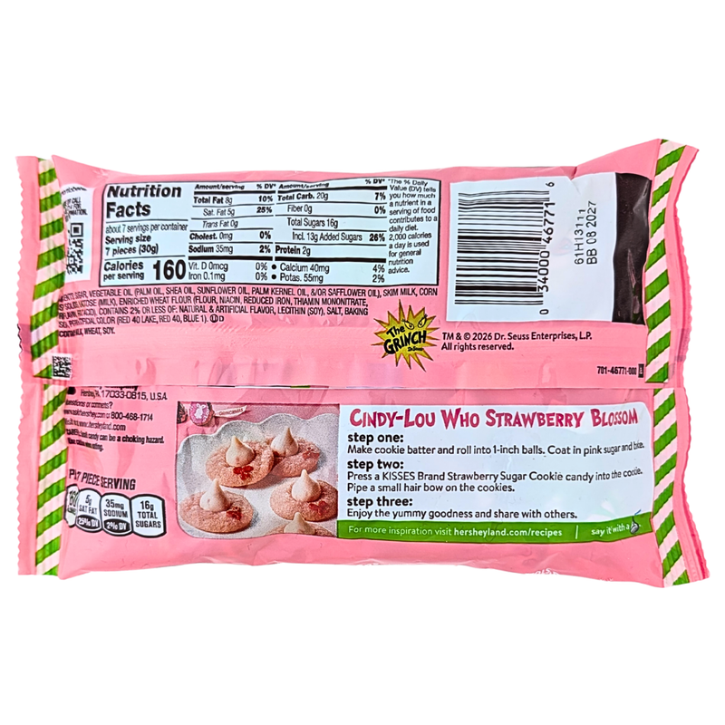 How the Grinch Stole Hershey's Kisses Strawberry Sugar Cookie - 7.8oz - Cindy Lou