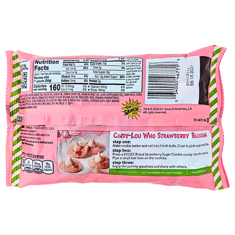 How the Grinch Stole Hershey's Kisses Strawberry Sugar Cookie - 7.8oz - Cindy Lou