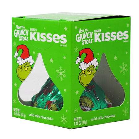 Hershey's Large Solid Milk Chocolate Kisses Grinch - 1.45oz -Christmas - Chocolate Christmas Candy