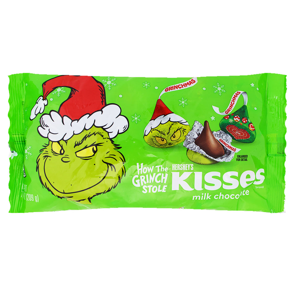Hershey's Kisses Grinch - 7oz -Christmas Chocolate - Stocking Stuffer Ideas 