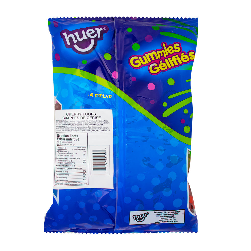 Huer Cherry Loops Candy-1 kg  Nutrition Facts Ingredients