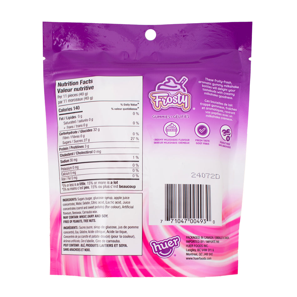 Huer Strawberry Frosty - 150g  Nutrition Facts Ingredients