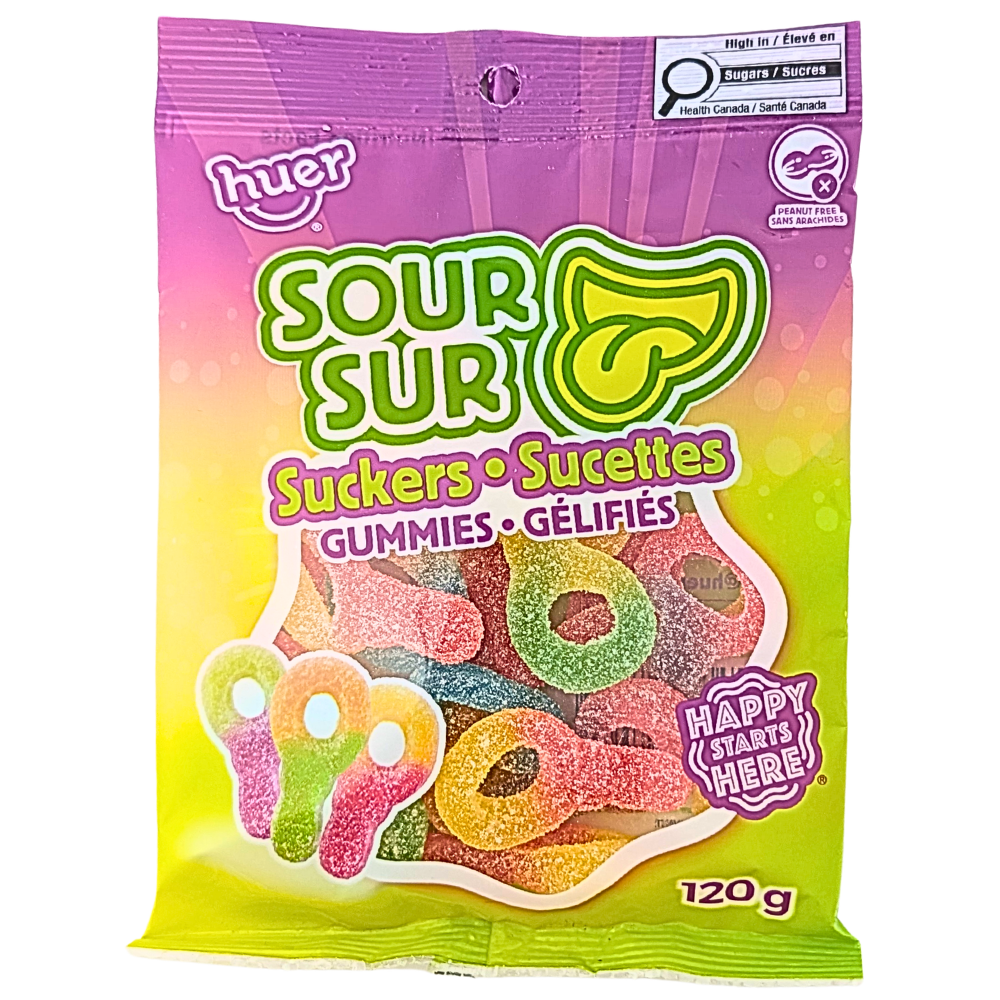 Huer Gummy Sour Suckers - 120g