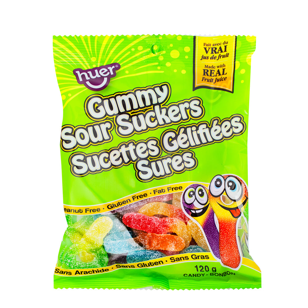 Huer Gummy Sour Suckers - 120g