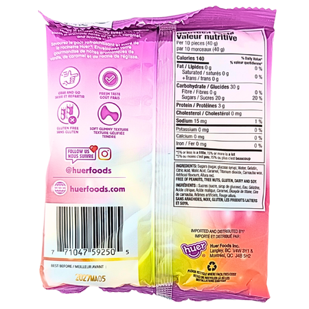 Huer Root Beer Gummy Bottles - 100g