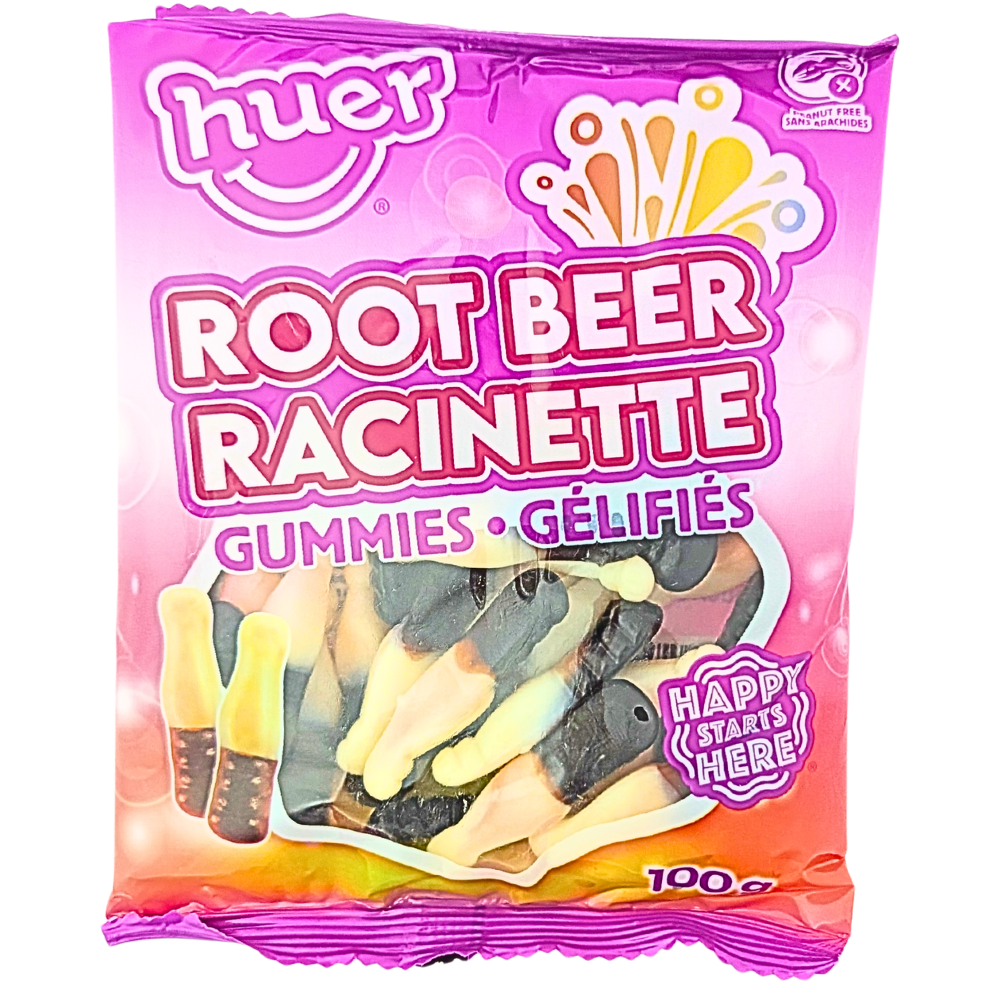 Huer Root Beer Gummy Bottles - 100g