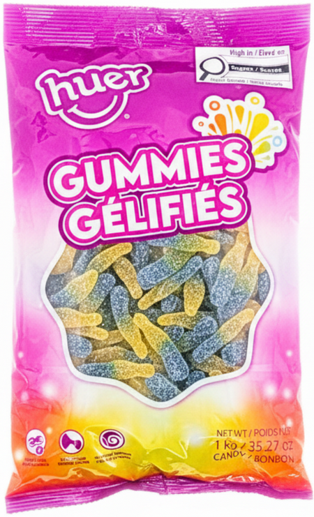 Huer Sour Blueberry Lemonade Bottles - 1kg