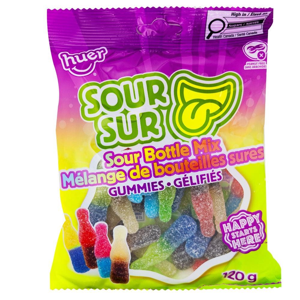 Huer Sour Bottle Mix - 120g - Gummy Candy