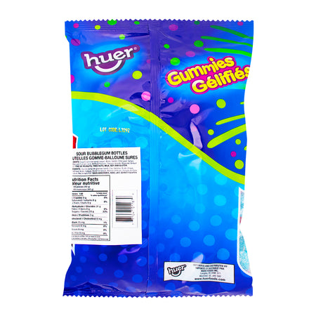 Huer Sour Bubblegum Bottles - 1kg  Nutrition Facts Ingredients