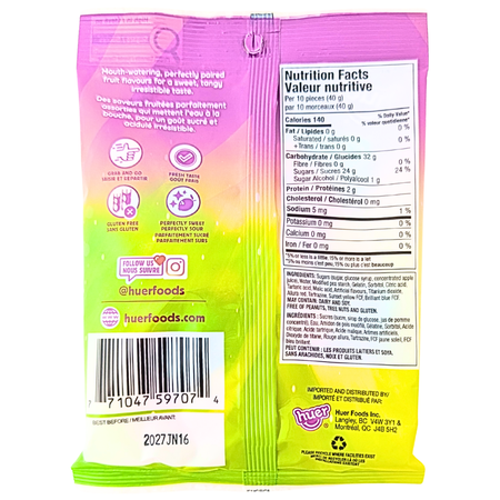 Huer Sour Neon Worms - 120g