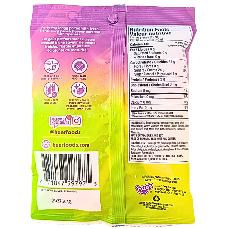 Huer Sour Peach Slices - 120g