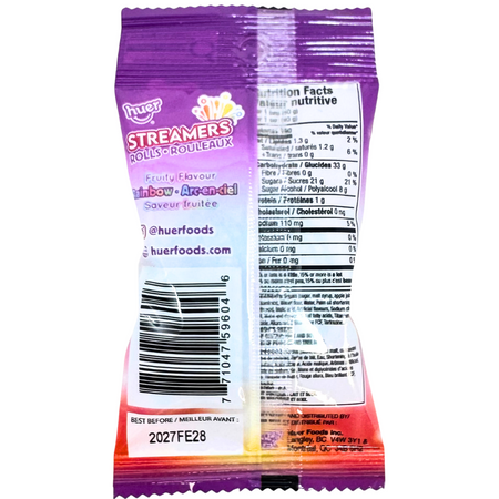 Huer Streamers Rolls Sour - 40g