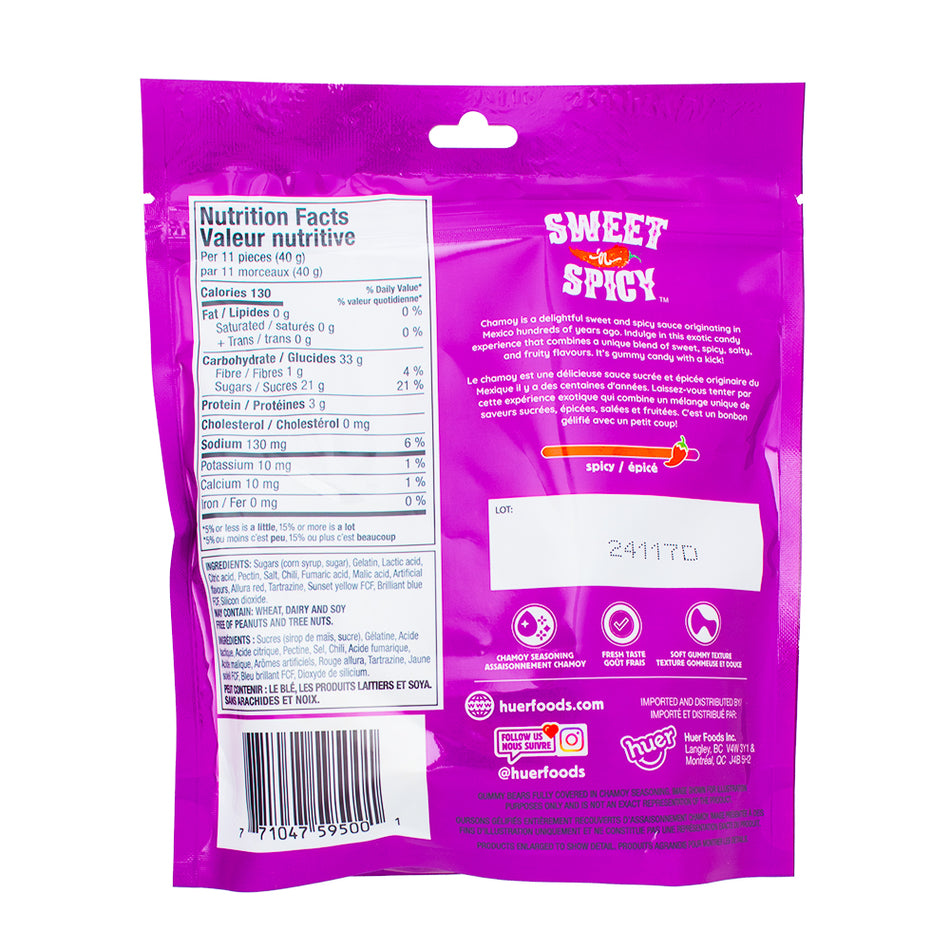 Huer Sweet n' Spicy Bears - 140g  Nutrition Facts Ingredients