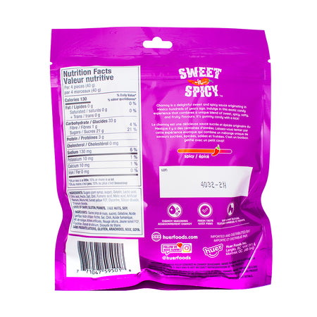 Huer Sweet n' Spicy Watermelon Rings - 140g  Nutrition Facts Ingredients