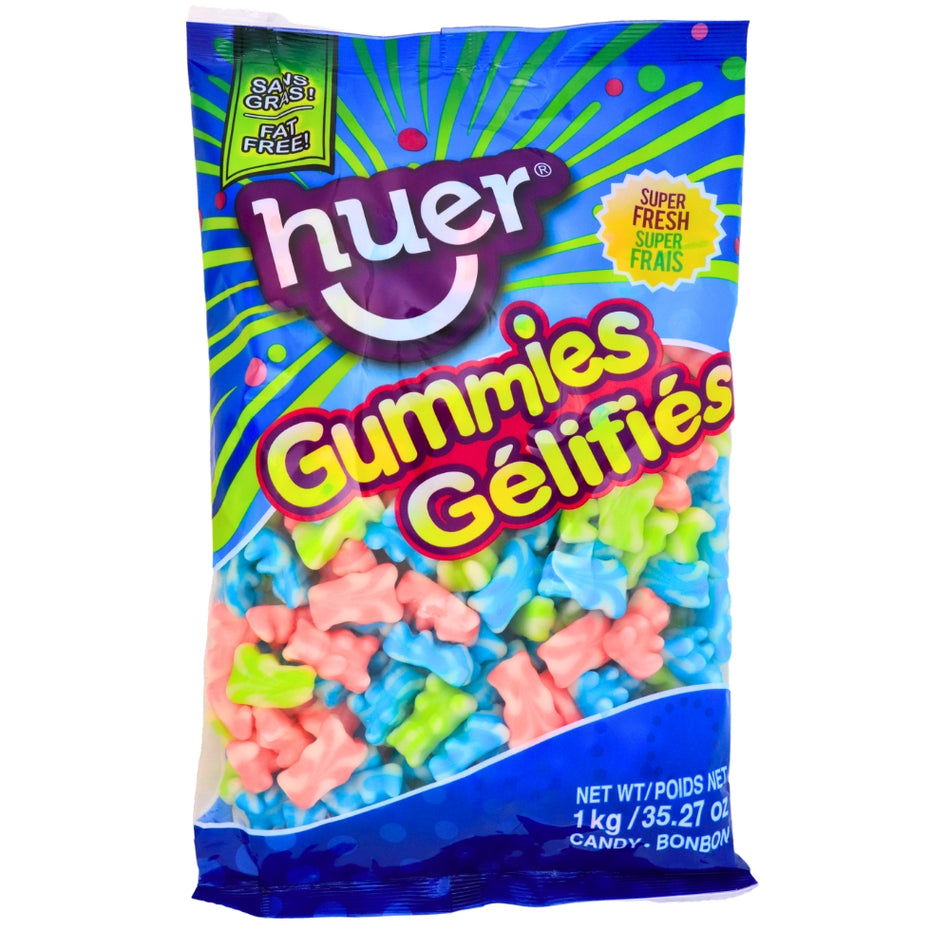 Huer Swirly Gummy Bears -1kg-Bulk Candy-Gummy Candy-Gummies-Gummy Bears