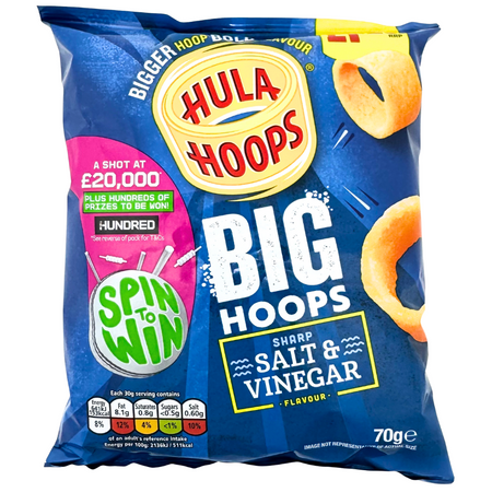 Hula Hoops Big Hoops Salt & Vinegar (UK) - 70g