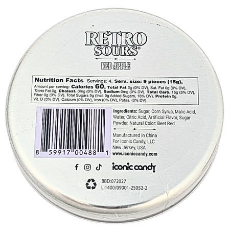 Iconic Retro Sours Red Apple - 2.12oz