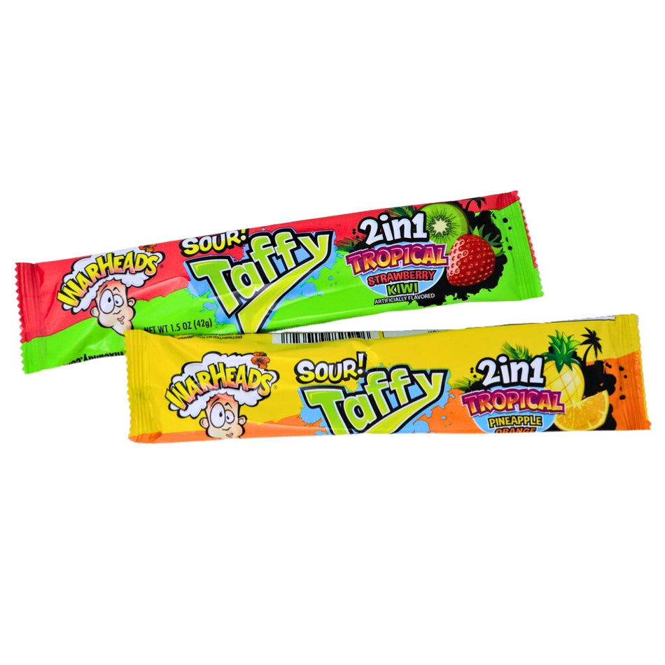 Warheads Sour Tropical Taffy 2in1 - 1.49oz-Warheads-Sour candy-Taffy 